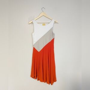 Anthropologie X Maeve Color Block Asymmetrical Dress